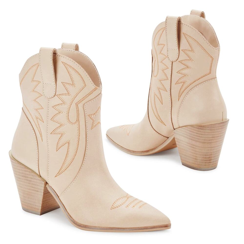 NWT Mi.iM Women's Nina Embroidered Western  Cowboy Ankle Booties